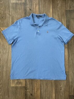 Polo Ralph Lauren Blue Polo Shirt Men's XL Short Sleeve Classic Fit 100% Cotton
